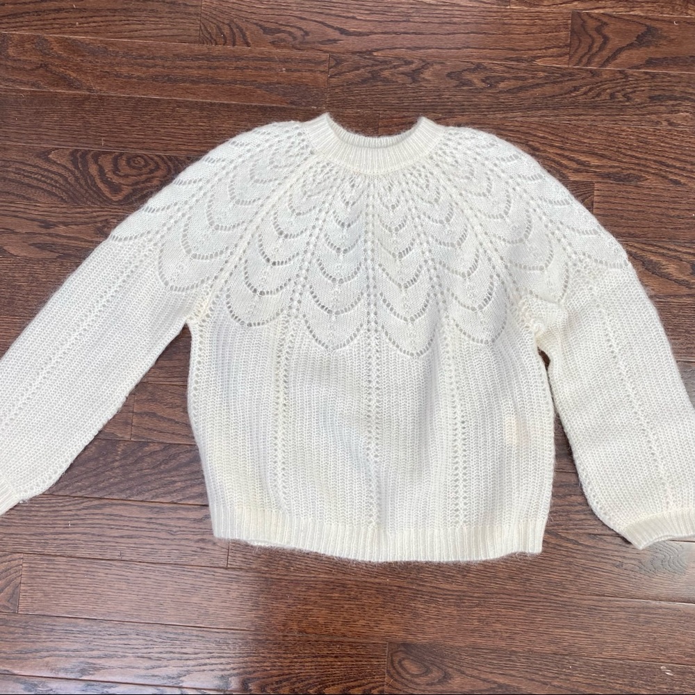 Sezane cream sweater size XL